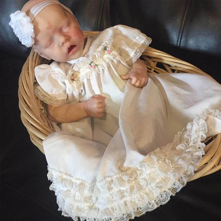  17" Lifelike Handmade Reborn Asleep Girl Doll Named Belinda Laurel - Reborndollsshop®-Reborndollsshop®