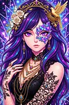 Luxury AB Velvet Diamond Painting Kit - Anime Beauty