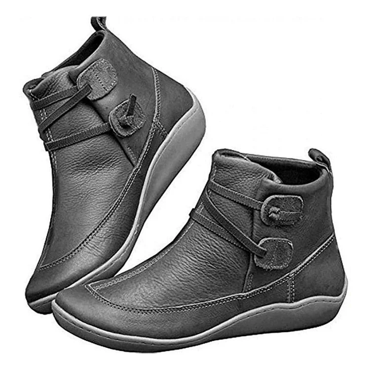 Women Snow Ankle Boots Waterproof Leather Orthopedic Shoes Radinnoo.com