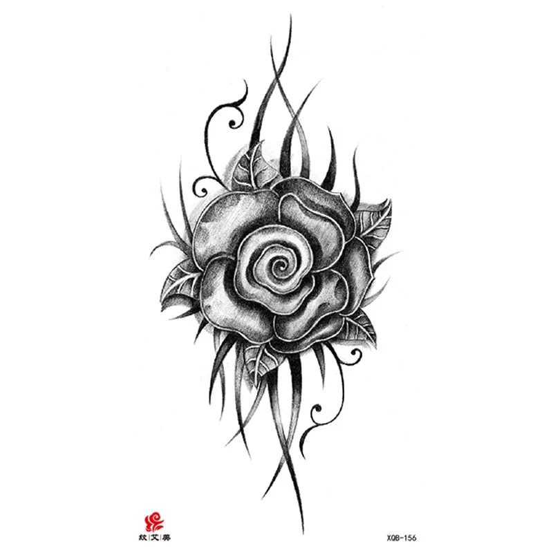 Animal Tiger dragonTemporary Tattoos Fox Wolf Eagle Fake Tatto Sticker Owl Flower Tatoo Body Armbands Men tatuajes temporales