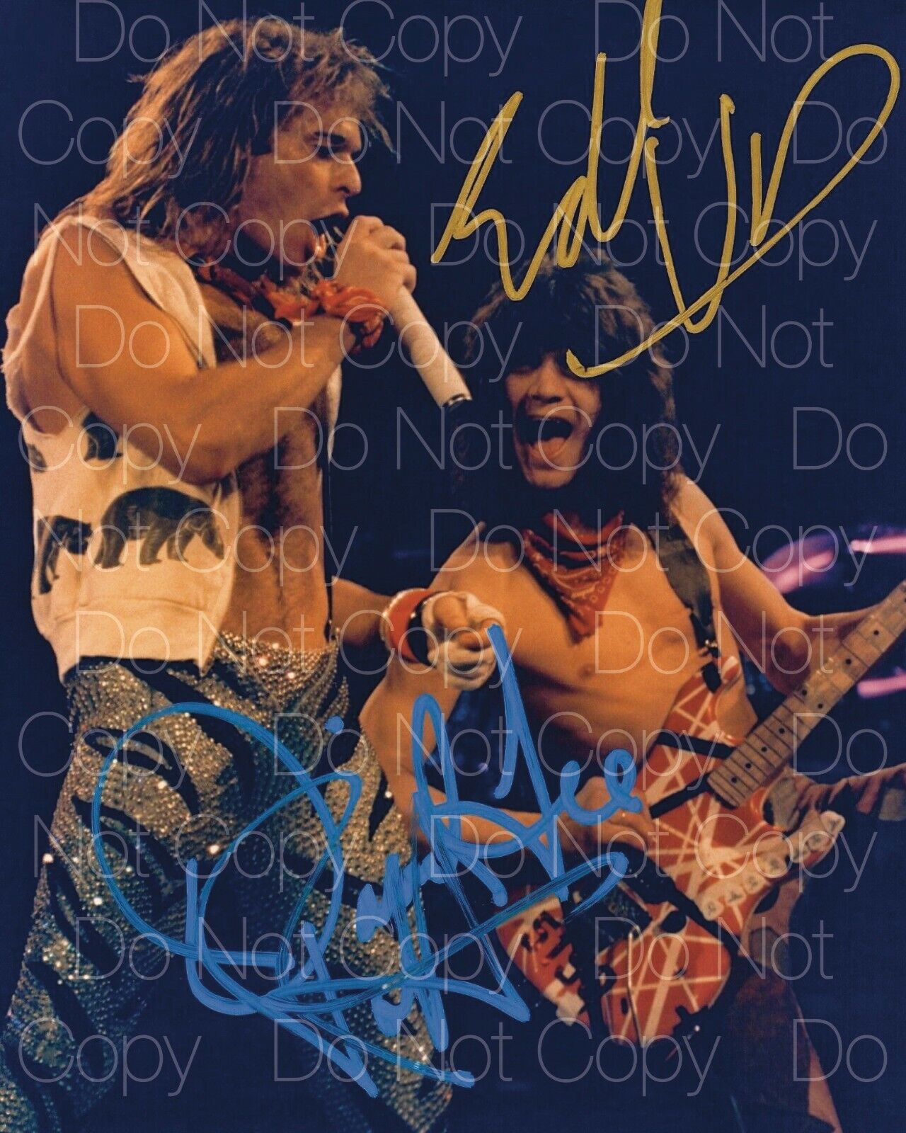 Eddie Van Halen David Roth signed 8X10 print Photo Poster painting poster picture autograph RP