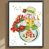 Diamond Painting-DIY Crystal Rhinestone Green Snowman