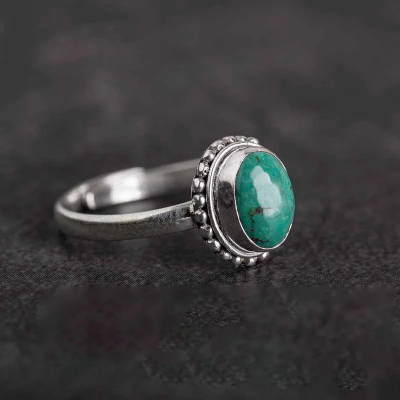 Turquoise Wisdom 925 Sterling SilverLove Ring