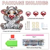 Glasses Holder for Table Decor Crystal Drill Handmade Wood Funny Cow DIY Diamond Art Special Shaped Glasses Holder for Table Decor Crystal Drill