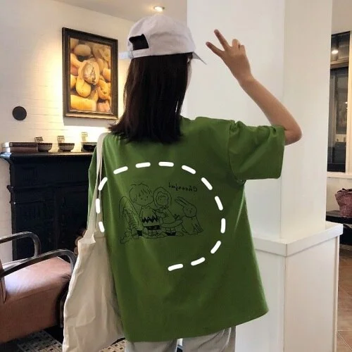 Women's t-shirts harajuku Casual Graphics Short-sleeved O-neck t Shirt Women 2021 Summer T-shirt Printed Kawaii Cartoon T shirts