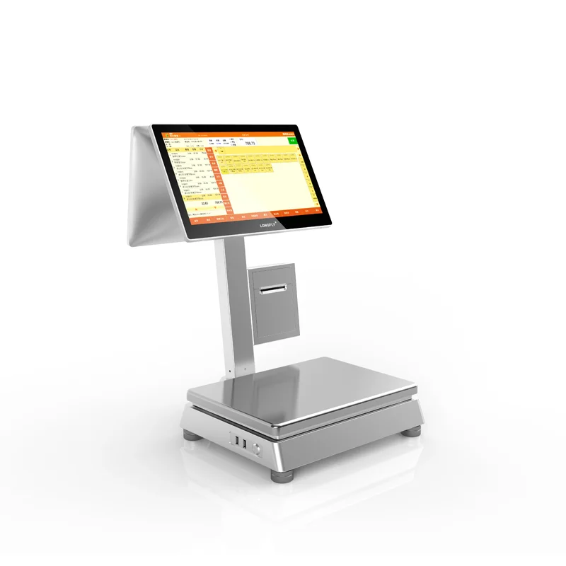 RFID AI Scale AI Touch Screen PC/Android Supermarket Weighing Scale with Barcode/Thermal Printing