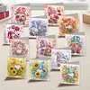 12pcs Flower Goblin Folded Diamond Art Greeting Cards DIY 12 Pack with Envelopes