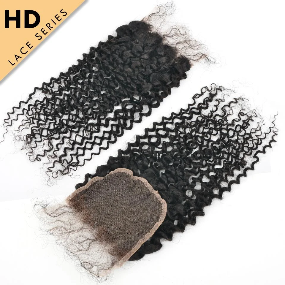 Yvonne HD Lace Top Closure 5*5 & 4*4 Malaysian Curly HD Swiss Lace Free Part Virgin Human Hair with Baby Hair 