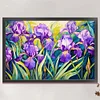 (Big Size)Iris - 11CT Stamped Cross Stitch - 60*40cm - Flower