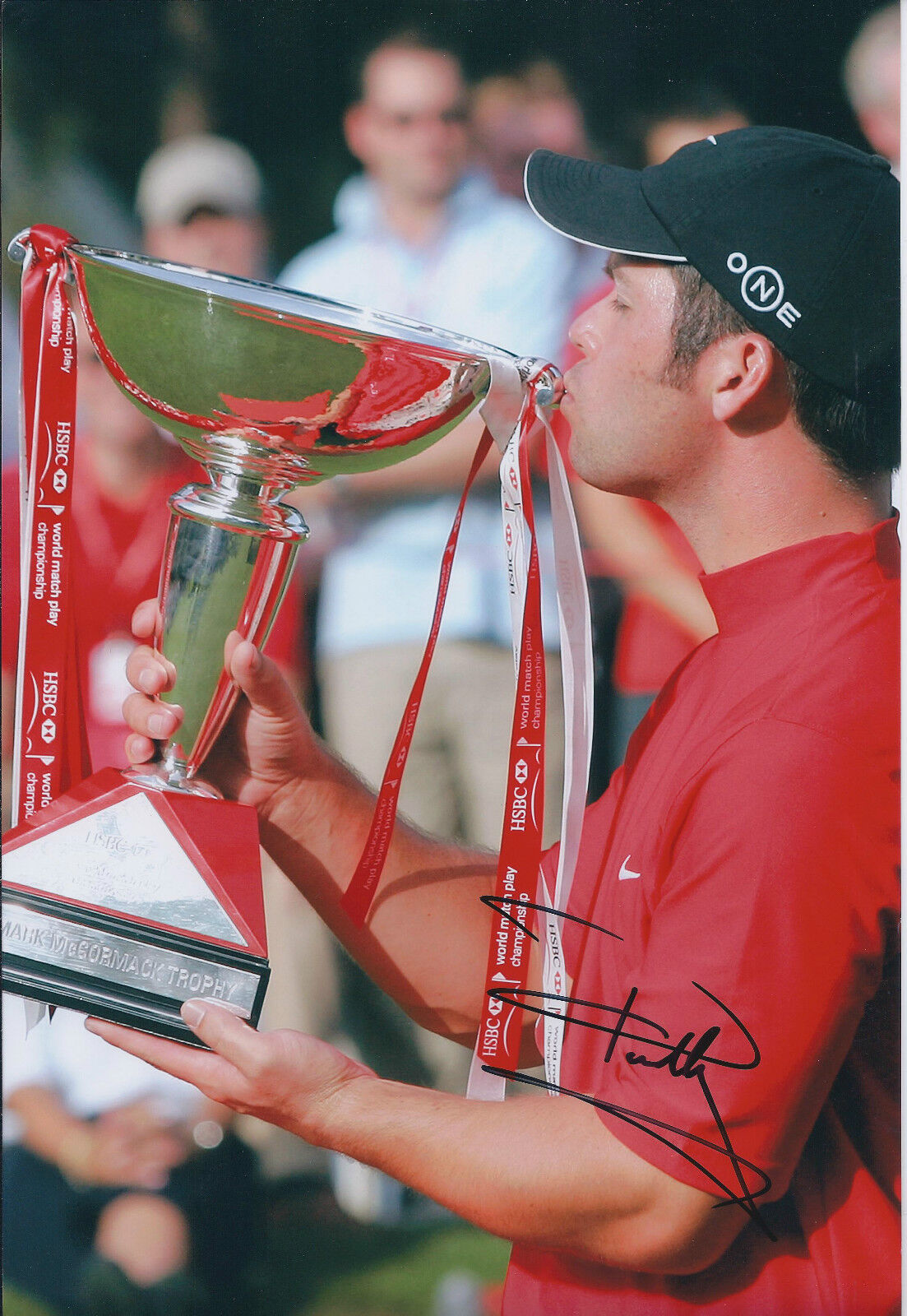 Paul CASEY SIGNED Autograph 12x8 Photo Poster painting AFTAL COA HSBC Matchplay Winner Trophy