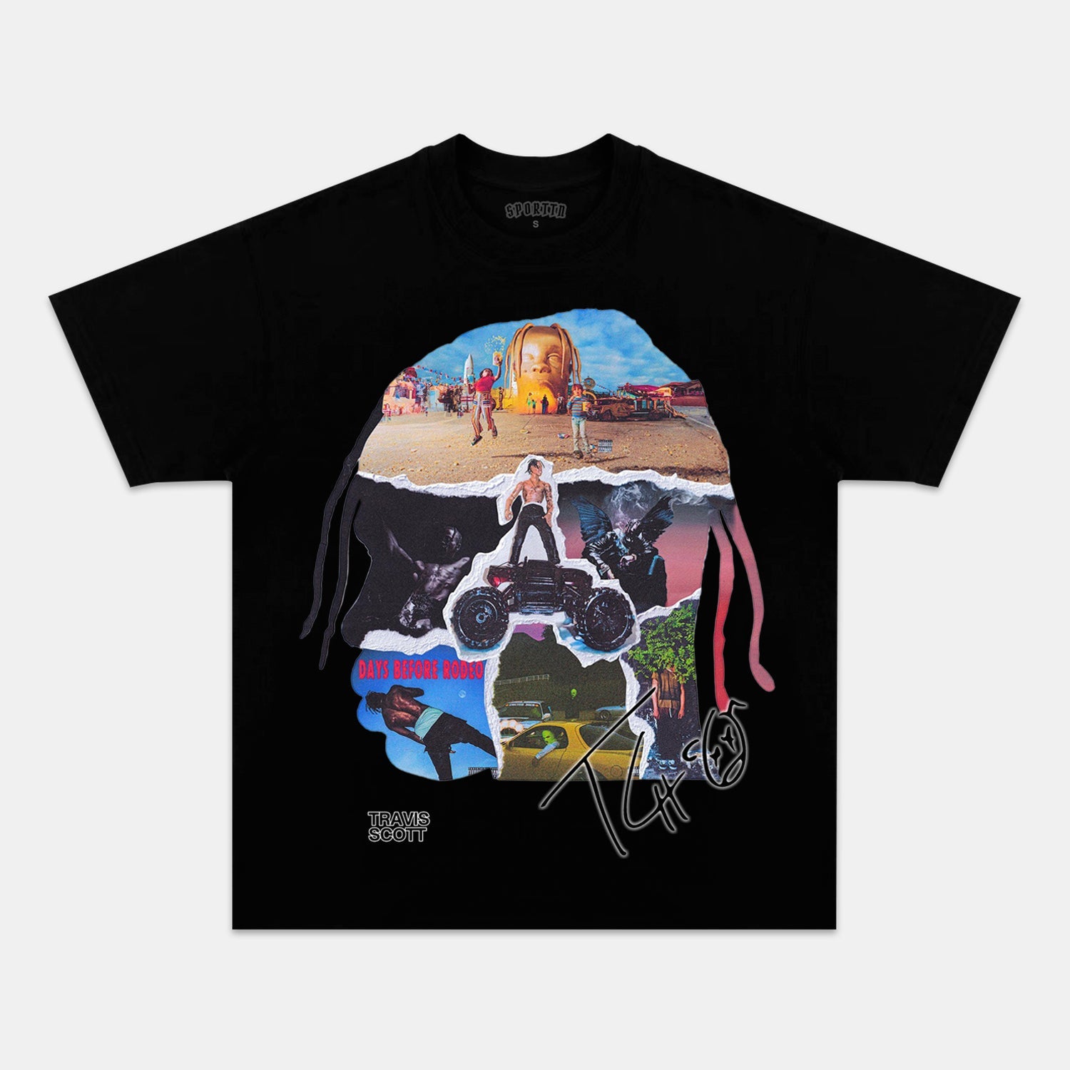 TRAVIS SCOTT & HEAD COLLAGE TEE