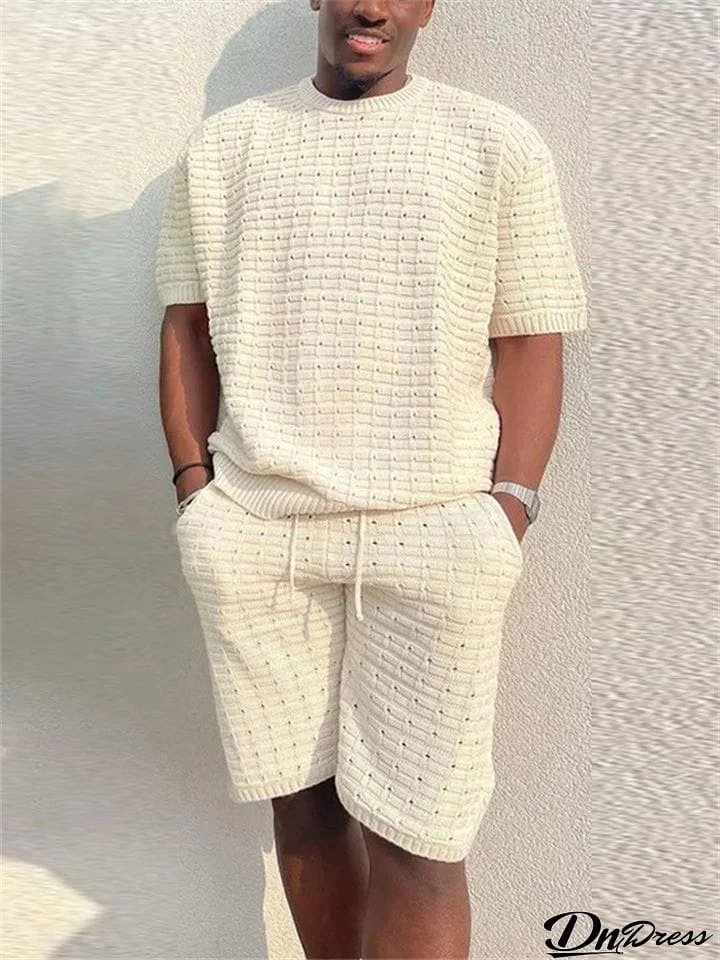 Loose-fitting Comfortable Knitwear Sports Pure Men's Sets