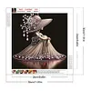 Elegante Dame - speziell geformte Diamond Painting - 30*30cm