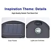 Solar Powered Metal Mandala Decorative Lamp Weatherproof Outdoor LED Deck Step Wall Lights Auto On/Off Hollow Out Retro Solar Lights for Garden Yard Patio Porch Decor