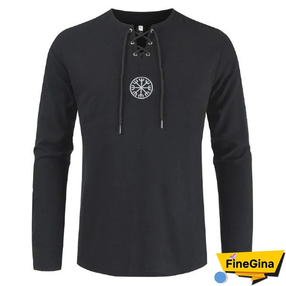 Medieval Pirate Retro Cosplay Embroidered Shirts