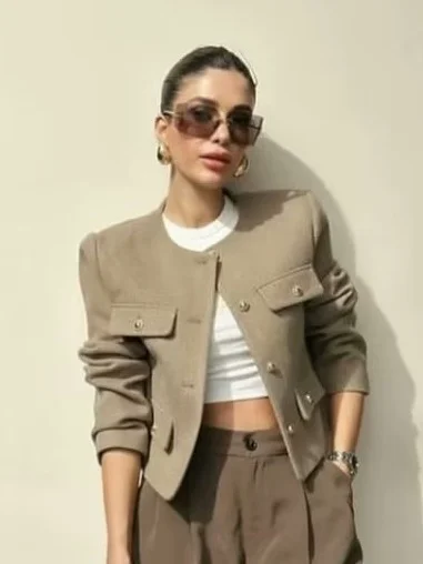 Nigikala Nigikala And Winter New Women's Small Fragrant Fashion Button Dress Short Suit Jacket B88646