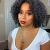 Short Kinky Curly Bob Wigs with Bouncy Curls Hair