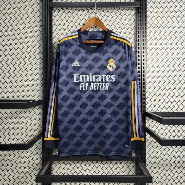 2023/2024 Long Sleeve Real Madrid Away Football Shirt