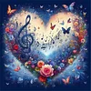 Heart-Shaped Flowers-11CT Stamped Cross Stitch 40*40cm/15.75*15.75in tapestrymarket