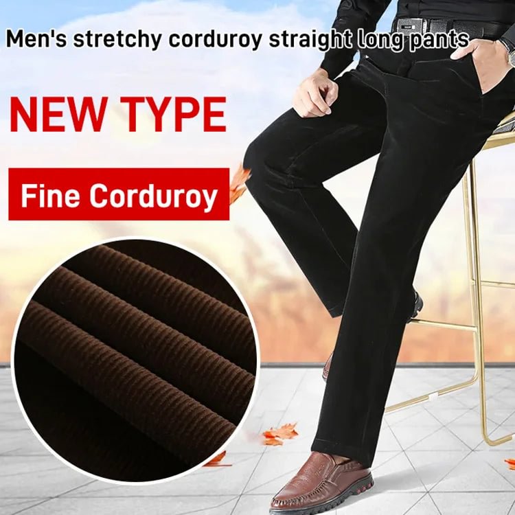 Men's Stretchy Corduroy Straight Long Pants(50%OFF)