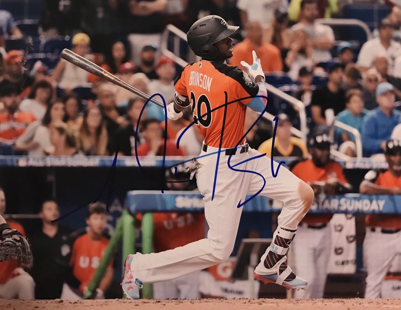 Lewis Brinson Signed Autographed 8x10 Photo Poster painting Milwaukee Brewers Futures Game