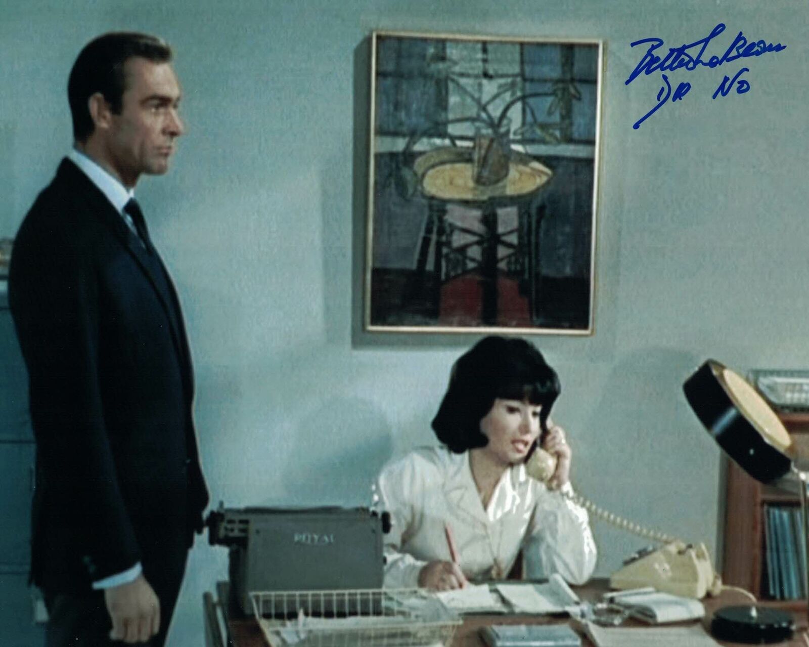 BETTINE LE BEAU - Dent's secretary - Dr No hand signed 10 x 8 Photo Poster painting