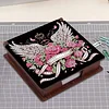Wooden DIY Winged Flower Diamond Painting Kit Note Box with 160 Papers Gifts
