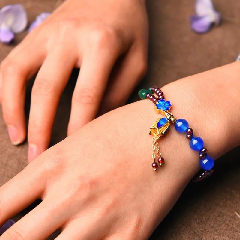 Swallowtail Garnet Bracelet