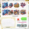 (US Only)6PCS DIY Independence Day Diamond Art Greeting Cards for Independence Day
