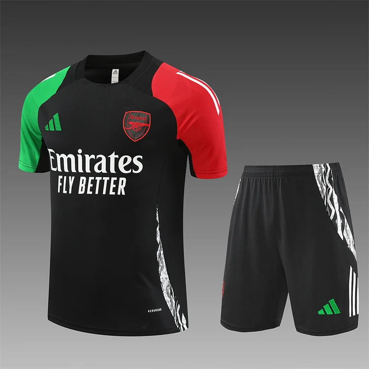 2024-25 Arsenal Black Short Sleeve Training Jersey