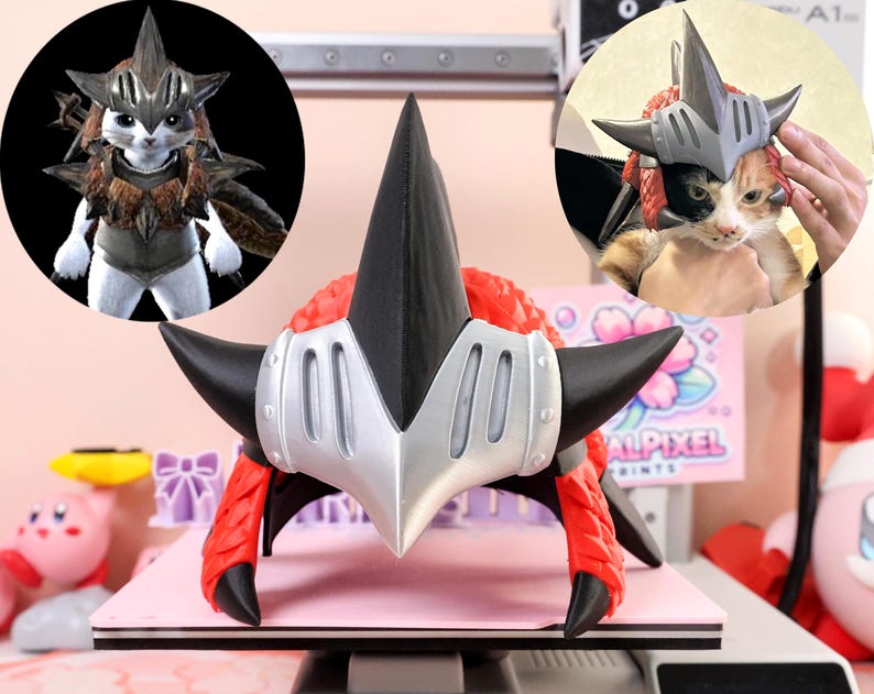 Monster Hunter Felyne Rathalos Cat Helmet Replica 