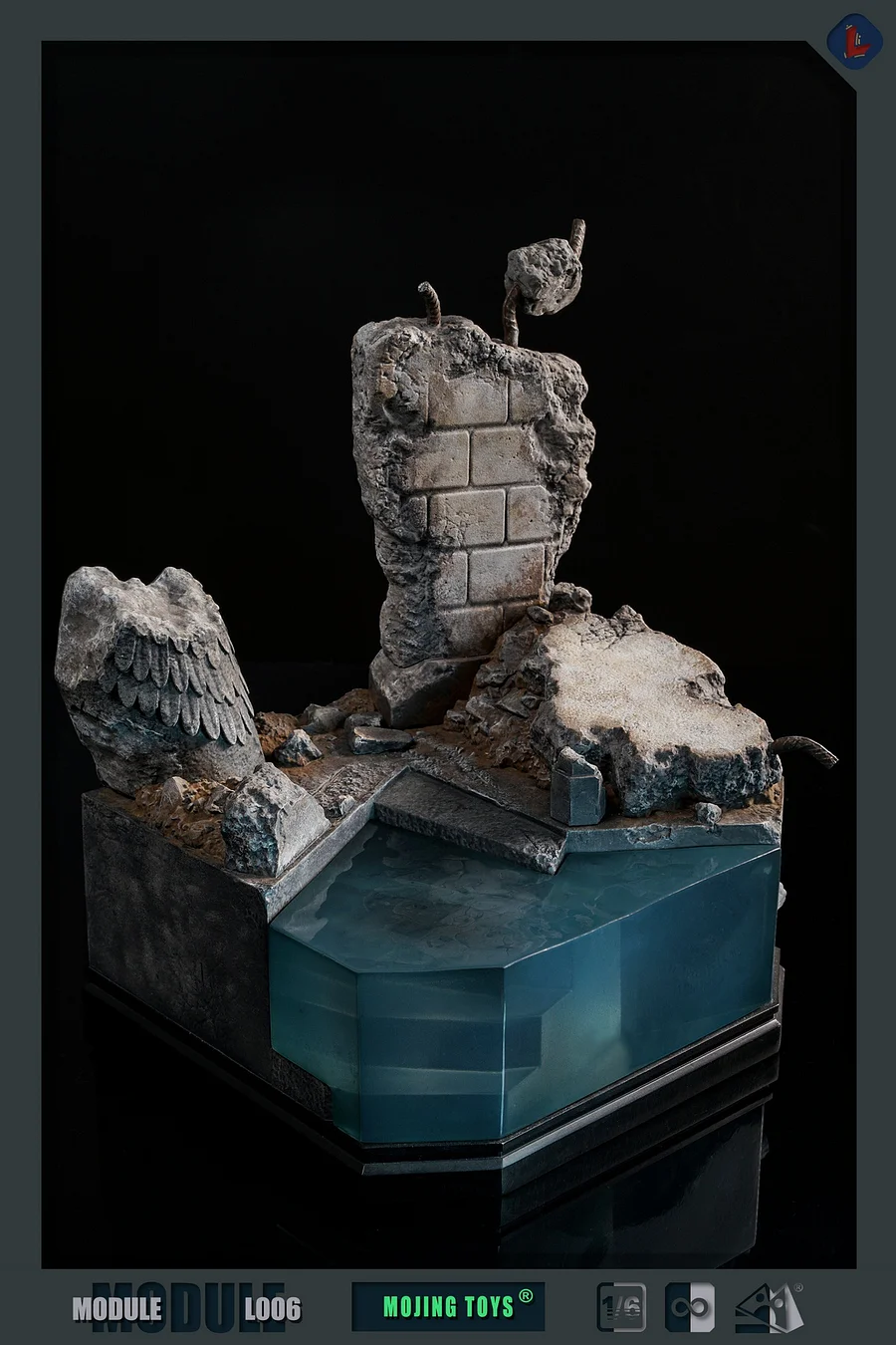 mOjingToys 1/6 クリプトナイト ルーインズ ジオラマ L006 mOjingToys L006 1/6 Scale BVS Kryptonite Ruins DIORAMA BASE