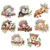 8Pcs Twig Animals Diamond Painting Fridge Magnet Diamond Art Magnets Decals Kit
