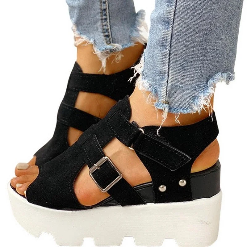 Summer Women Peep Toe Sandals Ladies High Heel Slippers Women Summer Beach Shoes Casual Platform Shoes Women Open Toe Sandals