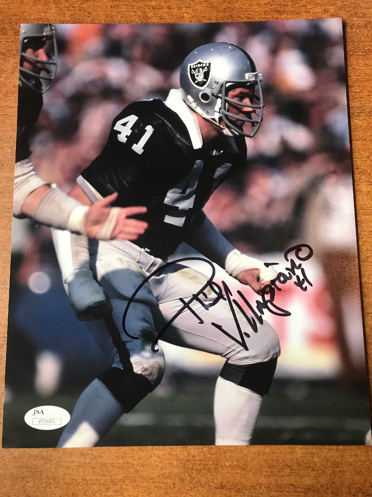 PHIL VILLAPIANO SIGNED 8X10 JSA COA AUTOGRAPH AUTO RAIDERS