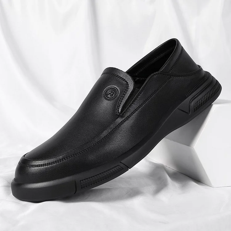 Gregorysupply Business Soft Genuine Leather Men Loafers Handmade Casual Shoes Men Wedding for Men Leather Flat Shoes Driving Shoes Size 38-44