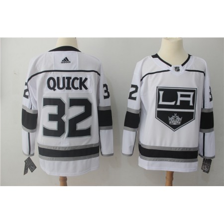 Men's  Los Angeles Kings #32 Jonathan Quick White Stitched NHL Jersey
