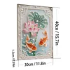 DIY Pearl Painting Good Luck Lotus with Frame for Home Wall Decor(30x40cm)