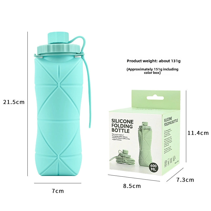 Silicone Folding Water Cup Portable Outdoor Sports Water Cup Travel Coffee Cup High Temperature Resistance Drop-resistant Silicone Water Bottle