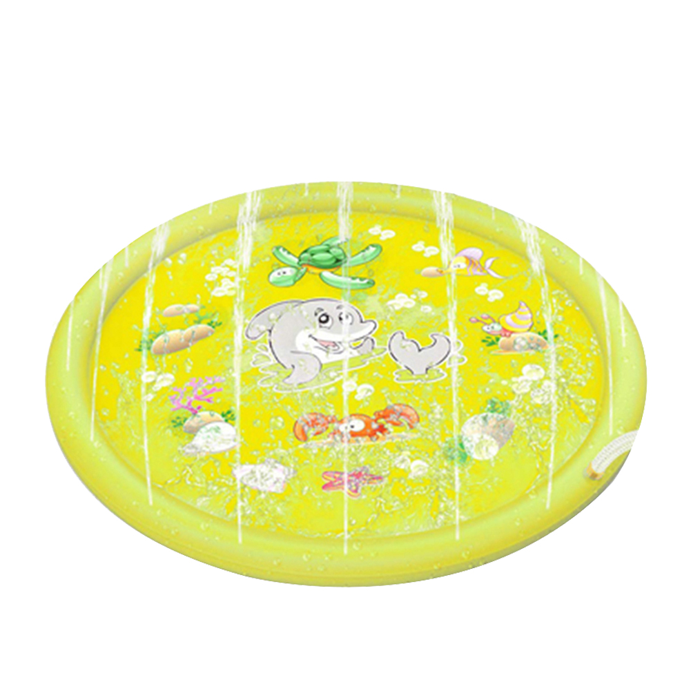 

170cm Dolphin Inflatable Water Spray Mat Kids Lawn Play Sprinkler Games Pad, 501 Original