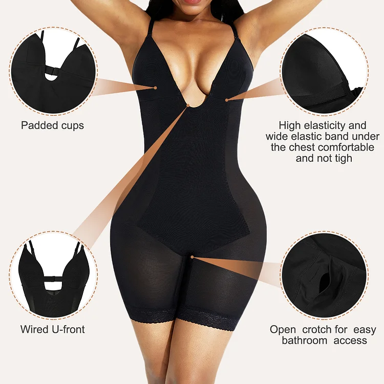 Skin Color Low Back Open Crotch Lace Body Shaper Superfit Everyday