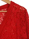 Floral Lace Open Front Cardigan, Versatile 3/4 Sleeve Cardigan For Spring & Fall, Women's Clothing