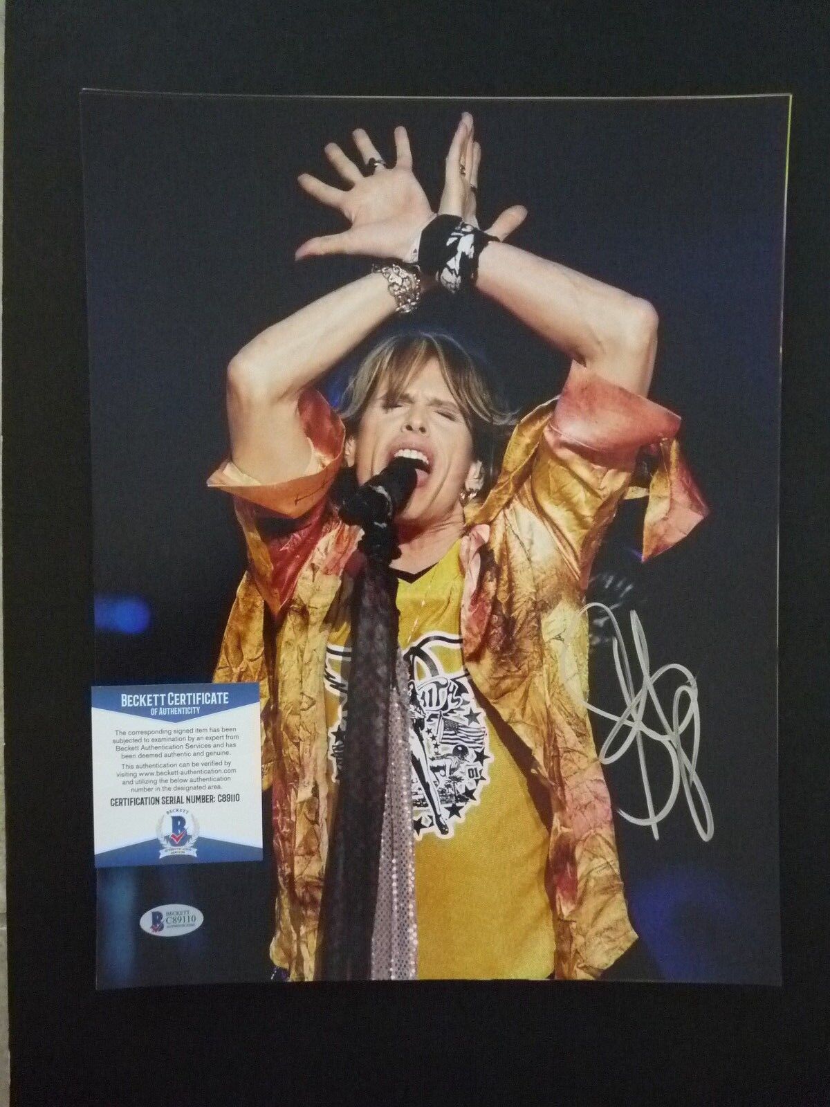 Steven Tyler Aerosmith Sexy Signed Autographed 11x14 Photo Poster painting BAS Certified #9 F1