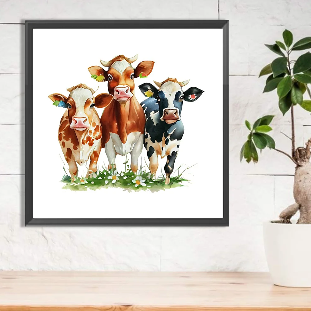 Diamond Painting - Full Round Drill - Cow(Canvas|30*30cm)