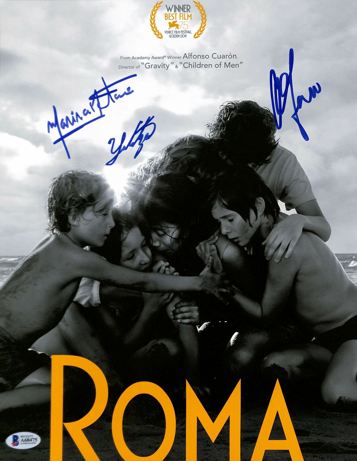 Roma (3) Alfonso Cuaron, Aparicio & Tavira Signed 11x14 Photo Poster painting BAS #A68475