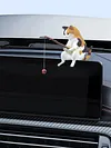 Fishing Cat Ornament Mini Cat Figurine Home Car Interior Decoration (7Pcs)
