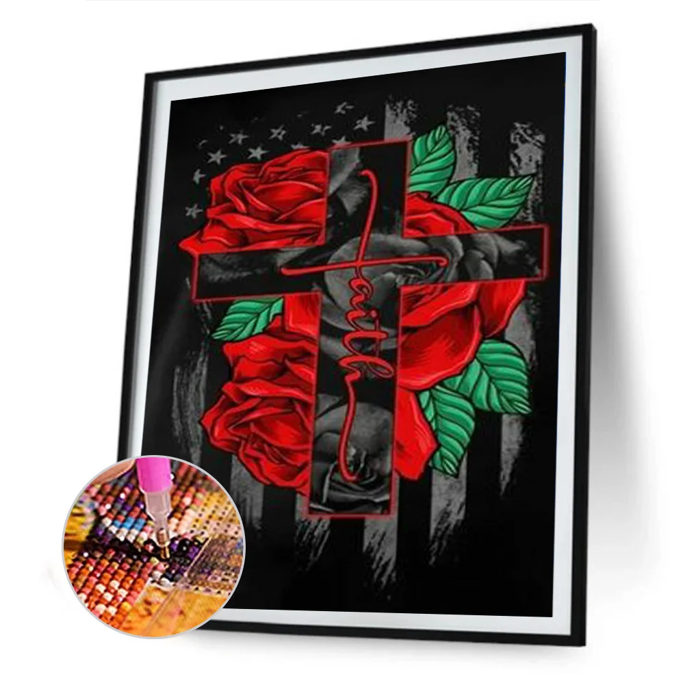 Full Round Diamond Painting 30*40cm - Cross