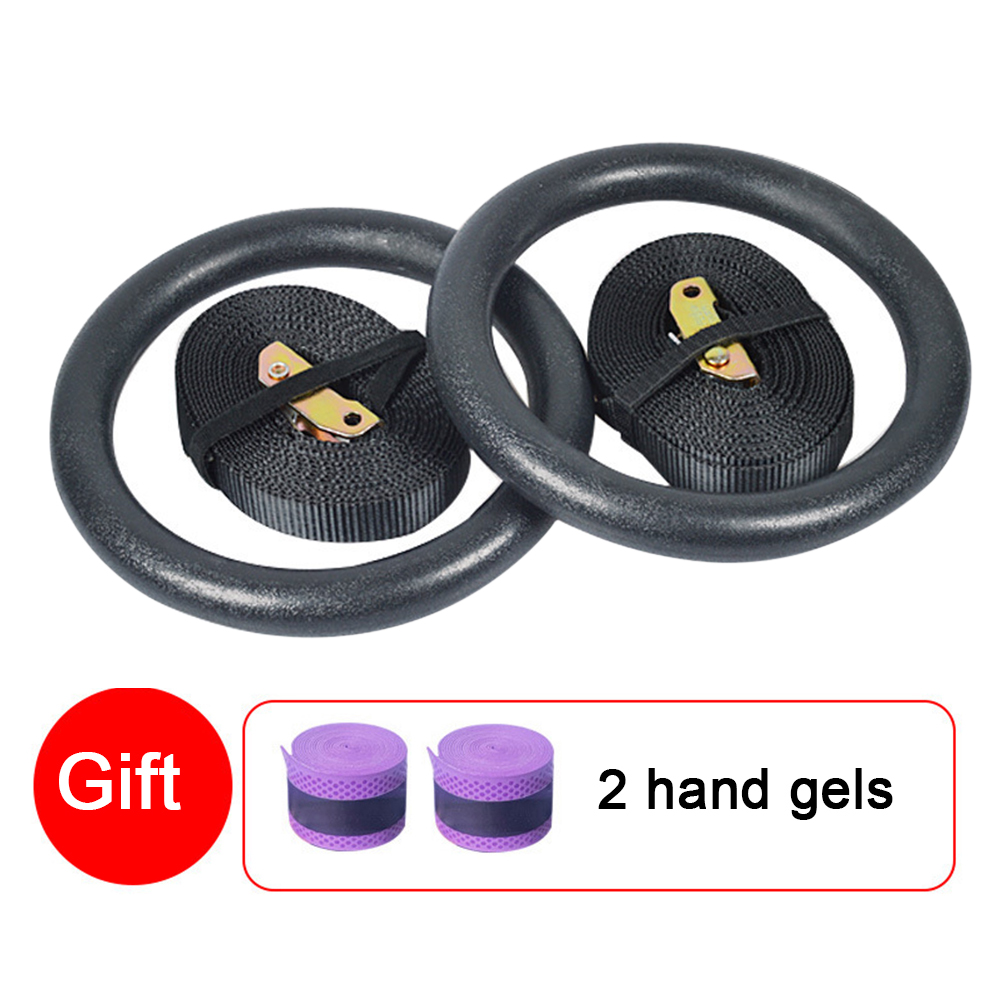 

Non-Slip Gymnastic Rings Set with Adjustable Straps for Strength Training, Black, 501 Original