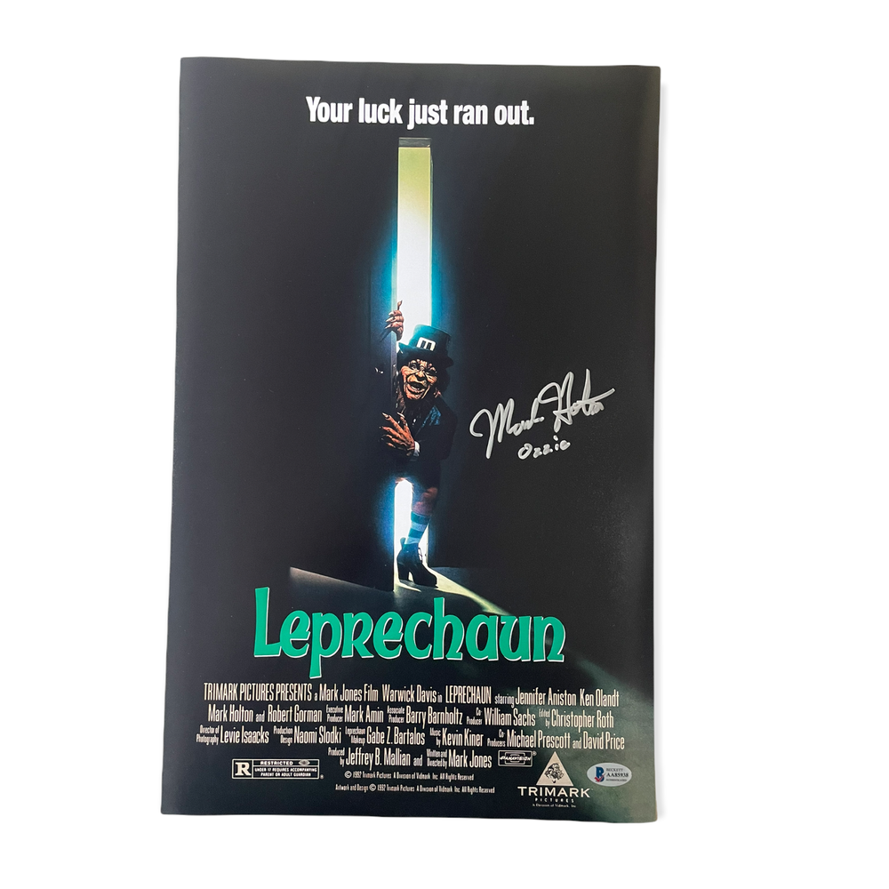 Mark Holton signed and inscribed Ozzie 11x17 Leprechaun Photo Poster painting BAS autograph