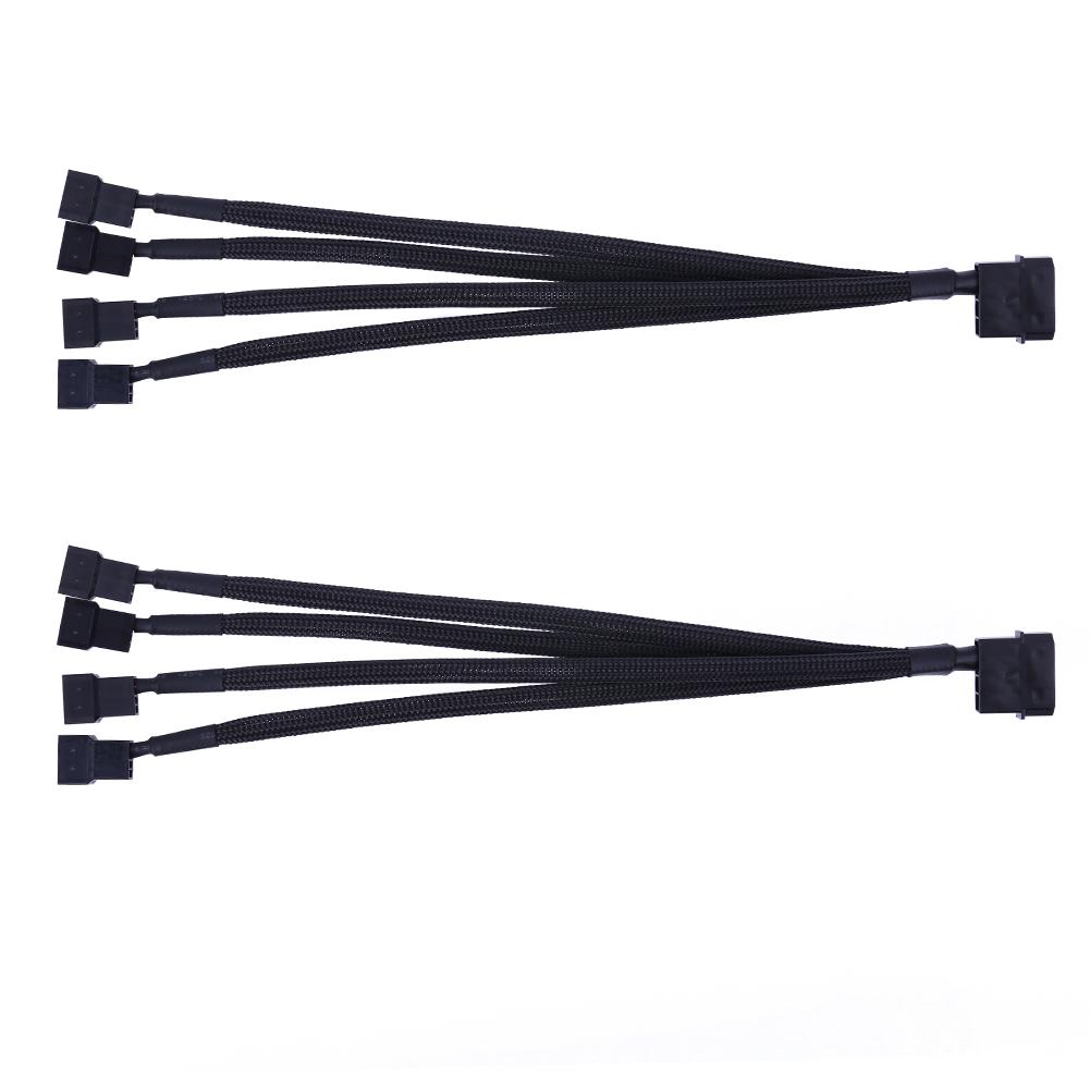 

2pcs 4pin IDE Molex to 4-Port 3Pin/4Pin Cooling Fan Splitter Power Cable, 501 Original